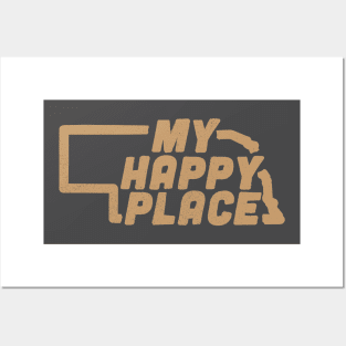 Nebraska My Happy Place Posters and Art